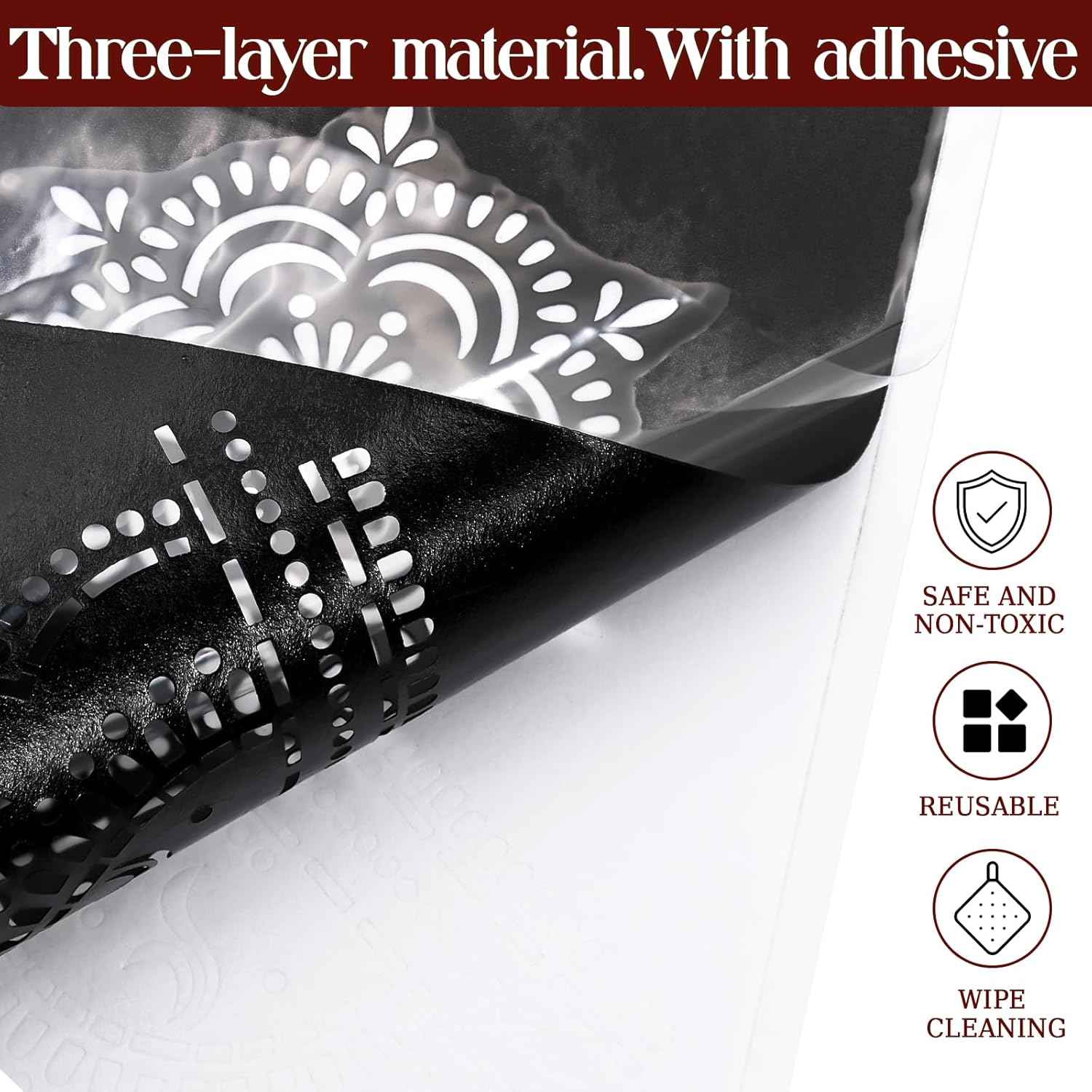 Henna Tattoo Stencils Kit 18 Sheets,Henna Stencils for Hands Temporary Tattoo Stickers for Women and Girls Face Paint Body Art